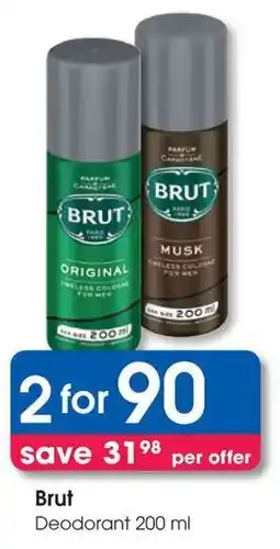 Clicks Brut Deodorant offer