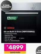 Game Bosch 60cm Built In Oven HBF010BRIZ offer