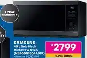 Game Samsung 40L Solo Black Microwave Oven MS40DG5504AGFA offer