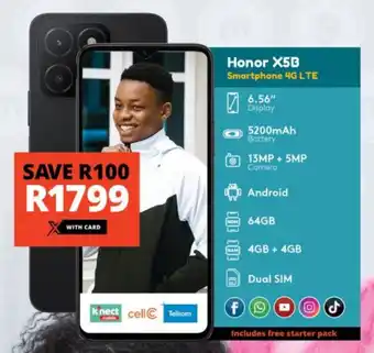 Checkers Honor X5B Smartphone 4G LTE offer