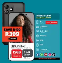 Checkers Hisense U607 Smartphone 4G LTE offer