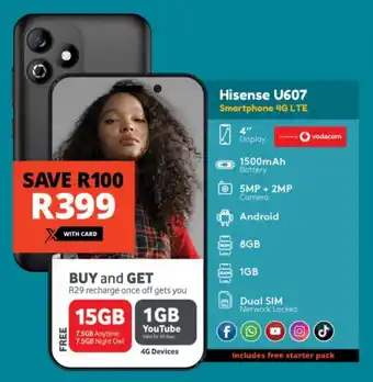 Checkers Hisense U607 Smartphone 4G LTE offer