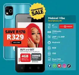 Checkers Mobicel Vibe Smartphone 3G offer