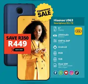 Checkers Hisense U963 Smartphone 4G LTE offer