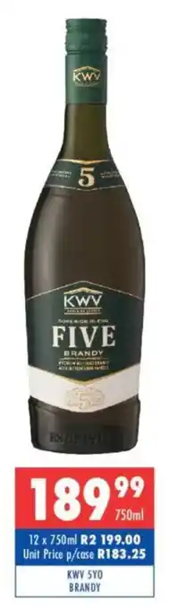 Ultra Liquors Kwv 5yo brandy offer