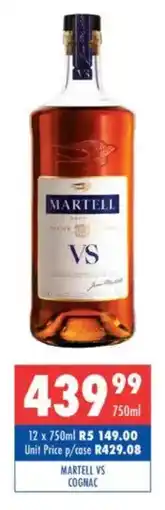 Ultra Liquors Martell vs cognac offer