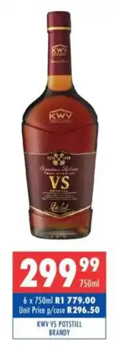 Ultra Liquors Kwv vs potstill brandy offer