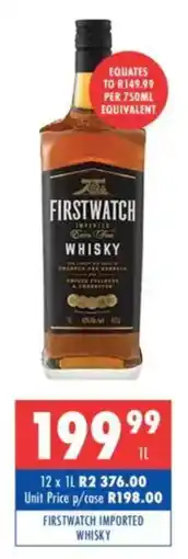 Ultra Liquors Firstwatch imported whisky offer