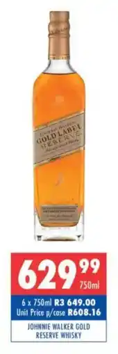 Ultra Liquors Johnnie walker gold reserve whisky offer