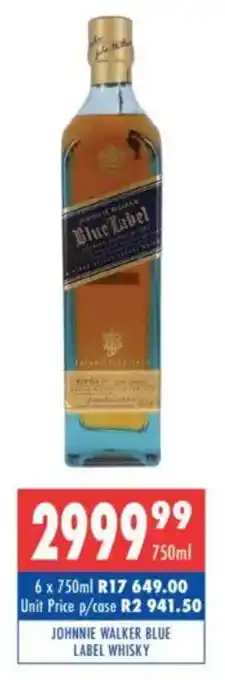 Ultra Liquors Johnnie walker blue label whisky offer