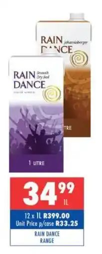 Ultra Liquors Rain dance range offer