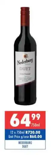 Ultra Liquors Nederburg duet offer