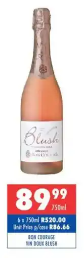 Ultra Liquors Bon courage vin doux blush offer