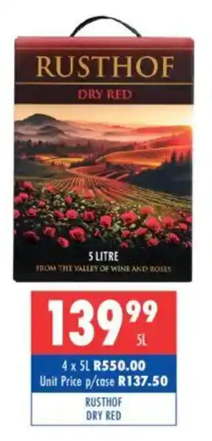 Ultra Liquors Rusthof dry red offer