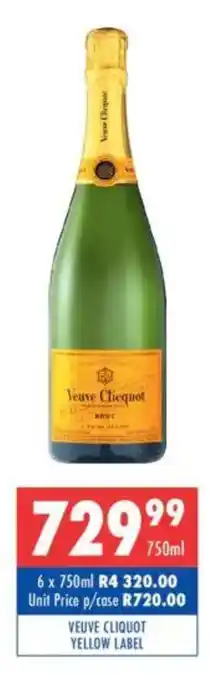 Ultra Liquors Veuve cliquot yellow label offer