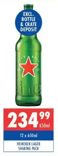 Ultra Liquors Heineken lager sharing pack offer