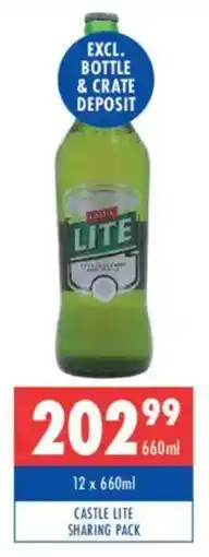 Ultra Liquors Castle lite sharing pack offer