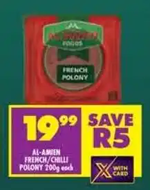 Shoprite Al-amien french/chilli polony offer