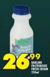 Shoprite Darling pasteurised fresh cream offer