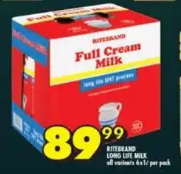 Shoprite Ritebrand long life milk all variants offer