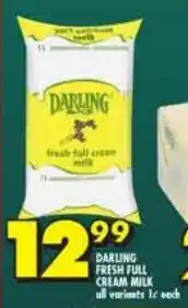 Shoprite Darling fresh full cream milk offer