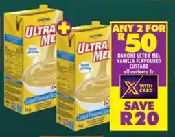 Shoprite Danone ultra mel vanilla flavoured custard all variants offer