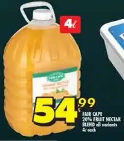 Shoprite Fair cape 20% fruit nectar blend all variants offer