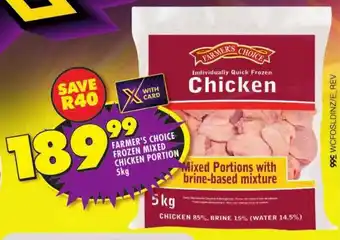 Shoprite Farmer's choice frozen mixed chicken portion offer