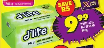 Shoprite D'lite 40% fat spread offer