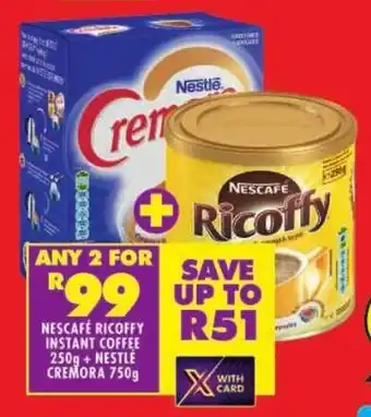 Shoprite Nescafe ricoffy instant coffee + nestle cremora offer