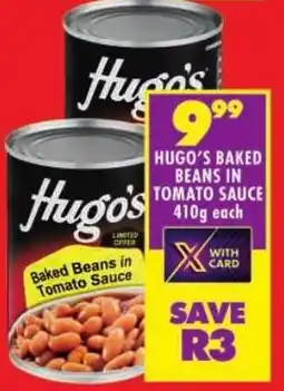 Shoprite Hugo's baked beans in tomato sauce offer