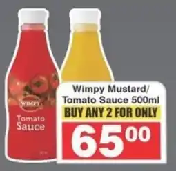 Frontline Wimpy Mustard/ Tomato Sauce offer