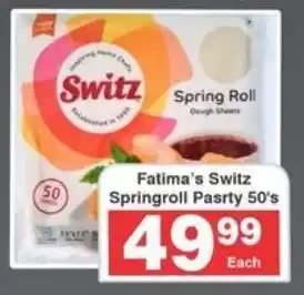 Frontline Fatima's Switz Springroll Pastry offer