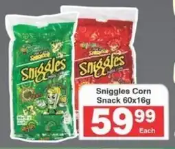 Frontline Sniggles Corn Snack offer