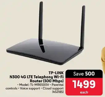 Makro TP-LINK N300 4G LTE Telephony Wi-Fi Router (300 Mbps) offer