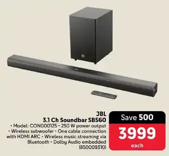 Makro JBL 3.1 Ch Soundbar SB560 offer