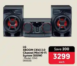 Makro LG XBOOM CK43 2.0 Channel Mini Hi-Fi System (300W) offer