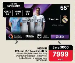 Makro HISENSE 139 cm (55") Smart QLED TV offer