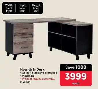 Makro Howick L- Desk offer