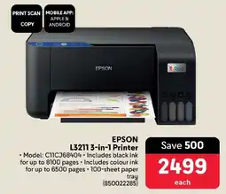 Makro EPSON L3211 3-in-1 Printer offer