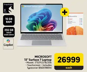 Makro MICROSOFT 13" Surface 7 Laptop offer