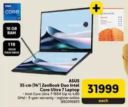 Makro ASUS 35 cm (14") ZenBook Duo Intel Core Ultra 7 Laptop offer