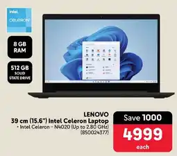 Makro LENOVO 39 cm (15.6") Intel Celeron Laptop offer