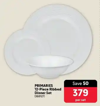 Makro PRIMARIES Ribbed Dinner Set (368127) offer