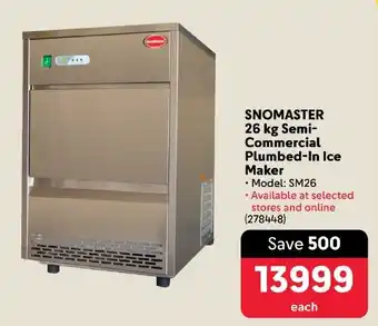 Makro SNOMASTER Semi-Commercial Plumbed-In Ice Maker offer