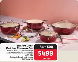 Makro SNAPPY CHEF Cast Iron Cookware Set offer