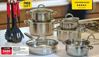 Makro SNAPPY CHEF Supreme Stainless Steel Cookware Set offer