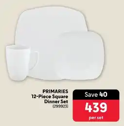 Makro PRIMARIES Square Dinner Set offer