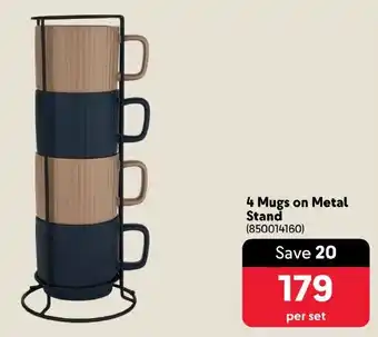 Makro Mugs on Metal Stand offer