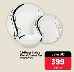 Makro Stripe Decal Dinner Set offer